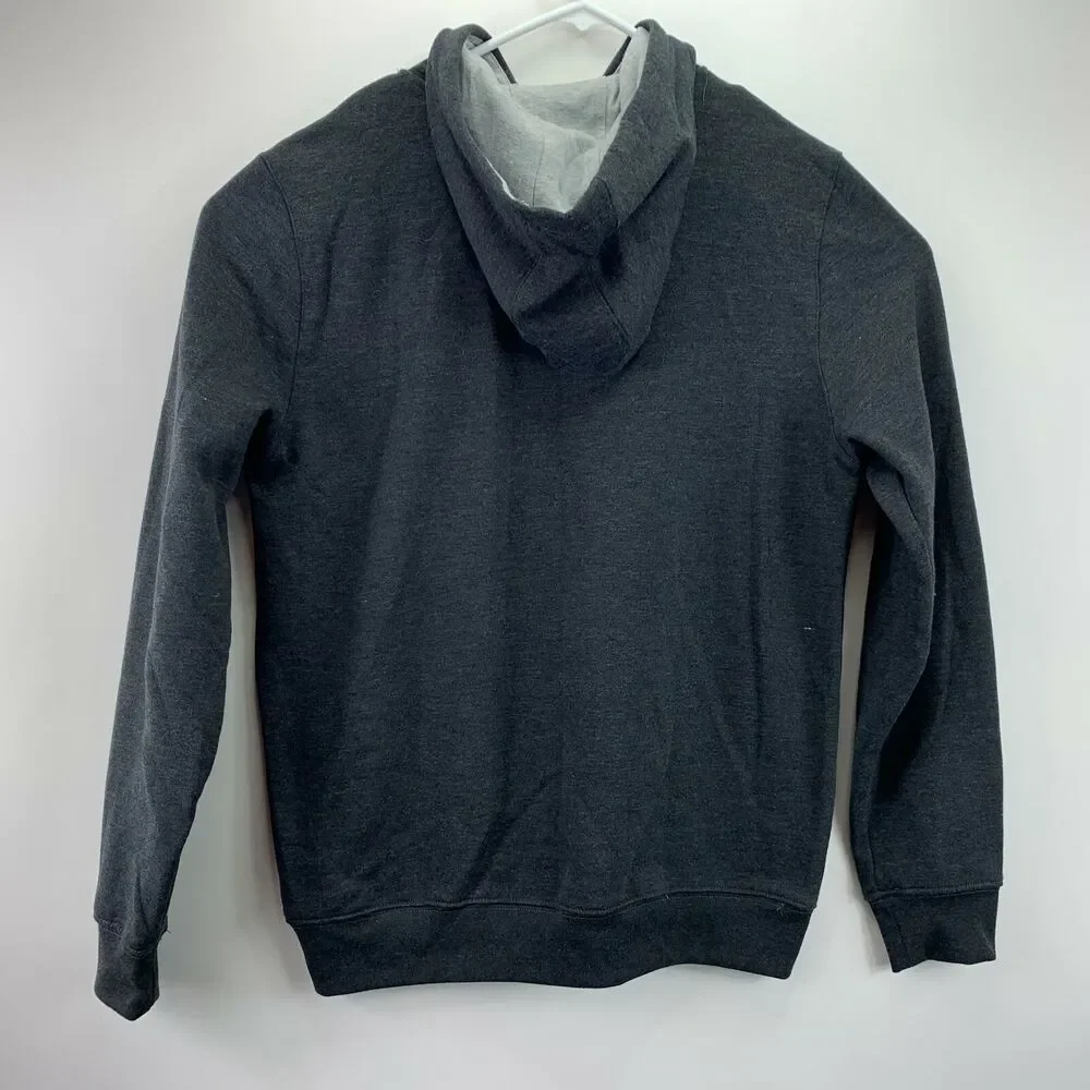 Fila Mens Logo Pullover Training Hoodie Charcoal Gray S - Picture 2 of 4